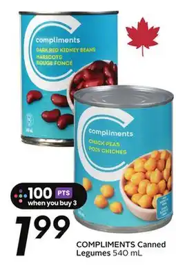 Sobeys COMPLIMENTS Canned Legumes offer