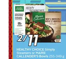 Sobeys HEALTHY CHOICE Simply Steamers or MARIE CALLENDER'S Bowls offer