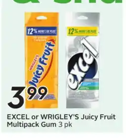 Sobeys EXCEL or WRIGLEY'S Juicy Fruit Multipack Gum offer