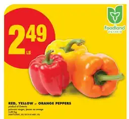 No Frills RED, YELLOW or ORANGE PEPPERS offer