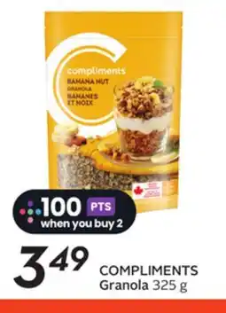 Sobeys COMPLIMENTS Granola offer