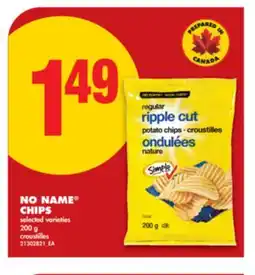 No Frills NO NAME CHIPS, 200 G offer