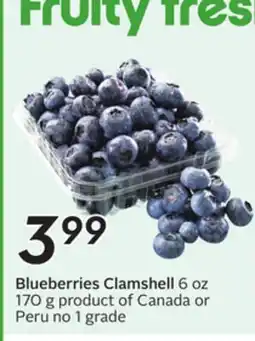 Sobeys Blueberries Clamshell offer
