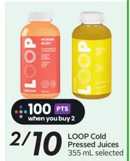 Sobeys LOOP Cold Pressed Juices offer