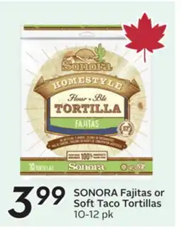 Sobeys SONORA Fajitas or Soft Taco Tortillas offer
