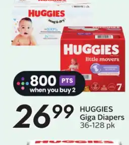 Sobeys HUGGIES Giga Diapers offer