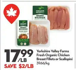 Longo's Fresh Organic Chicken Breast Fillets or Scallopini offer