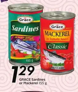 Sobeys GRACE Sardines or Mackerel offer