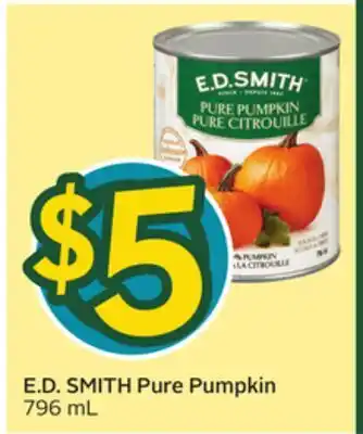 Sobeys E. D. SMITH Pure Pumpkin offer