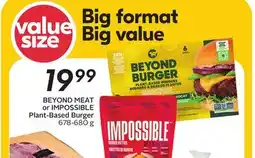 Sobeys BEYOND MEAT or IMPOSSIBLE Plant-Based Burger offer