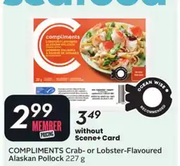Sobeys COMPLIMENTS Crab-or Lobster-Flavoured Alaskan Pollock offer