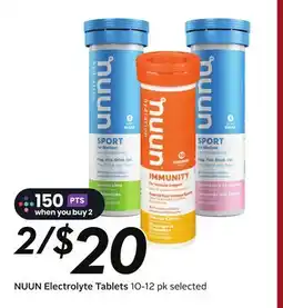 Sobeys NUUN Electrolyte Tablets offer