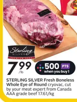 Sobeys STERLING SILVER Fresh Boneless Whole Eye of Round offer
