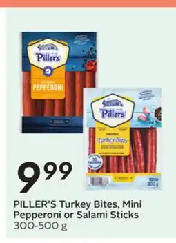 Sobeys PILLER'S Turkey Bites, Mini Pepperoni or Salami Sticks offer