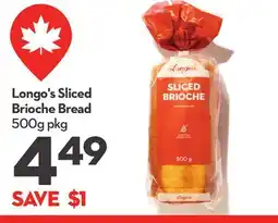 Longo's Longo's Sliced Brioche Bread offer
