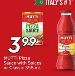 Sobeys MUTTI Pizza Sauce with Spices or Classic offer