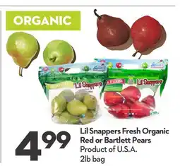 Longo's Lil Snappers Fresh Organic Red or Bartlett Pears offer