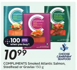 Sobeys COMPLIMENTS Smoked Atlantic Salmon, Steelhead or Gravlax offer