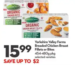 Longo's Yorkshire Valley Farms Breaded Chicken Breast Fillets or Bites offer