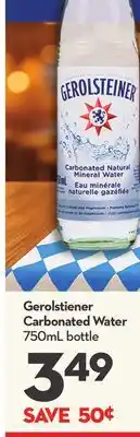 Longo's Gerolstiener Carbonated Water offer
