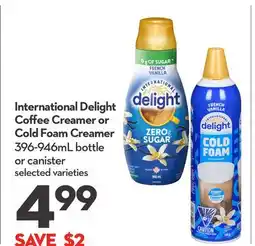 Longo's International Delight Coffee Creamer or Cold Foam Creamer offer