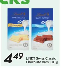 Sobeys LINDT Swiss Classic Chocolate Bars offer