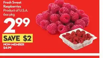 Longo's Fresh Sweet Raspberries offer