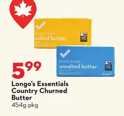 Longo's Longo's Essentials Country Churned Butter offer
