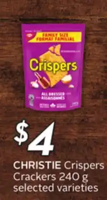 Sobeys CHRISTIE Crispers Crackers offer