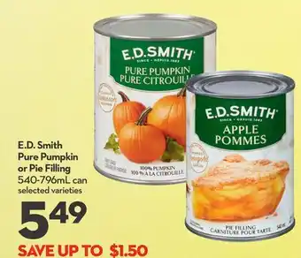 Longo's Pure Pumpkin or Pie Filling offer