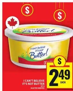 Food Basics I CAN'T BELIEVE IT'S NOT BUTTER offer