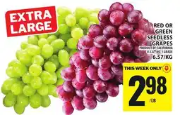 Food Basics RED OR GREEN SEEDLESS GRAPES offer
