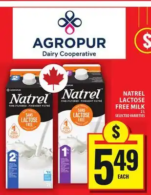 Food Basics NATREL LACTOSE FREE MILK offer