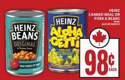 Food Basics HEINZ CANNED MEAL OR PORK & BEANS offer