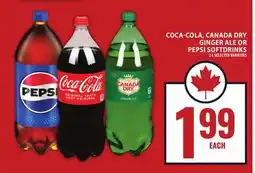 Food Basics COCA-COLA, CANADA DRY GINGER ALE OR PEPSI SOFTDRINKS offer