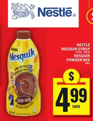 Food Basics NESTLE NESQUIK SYRUP offer