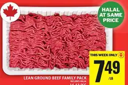 Food Basics LEAN GROUND BEEF FAMILY PACK offer