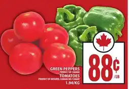 Food Basics GREEN PEPPERS OR TOMATOES offer