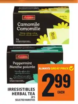 Food Basics IRRESISTIBLES HERBAL TEA offer