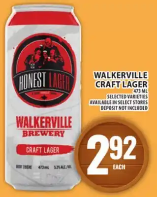 Food Basics WALKERVILLE CRAFT LAGER offer