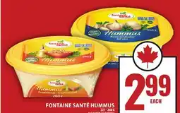 Food Basics FONTAINE SANTÉ HUMMUS offer