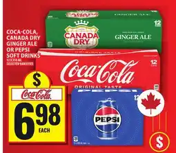 Food Basics COCA-COLA, CANADA DRY GINGER ALE OR PEPSI SOFT DRINKS offer