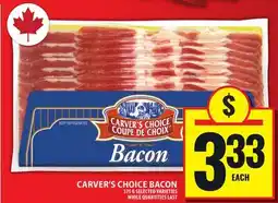 Food Basics CARVER'S CHOICE BACON offer