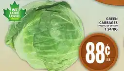 Food Basics GREEN CABBAGES offer
