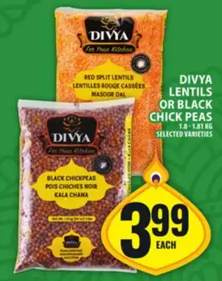 Food Basics DIVYA LENTILS OR BLACK CHICK PEAS offer
