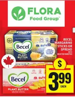 Food Basics BECEL MARGARINE STICKS OR SPREAD offer