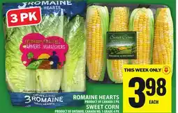 Food Basics ROMAINE HEARTS OR SWEET CORN offer