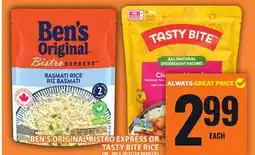 Food Basics BEN'S ORIGINAL BISTRO EXPRESS OR TASTY BITE RICE offer