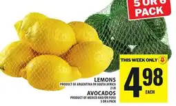 Food Basics LEMONS OR AVOCADOS offer