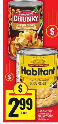 Food Basics HABITANT OR CAMPBELL'S CHUNKY SOUP offer